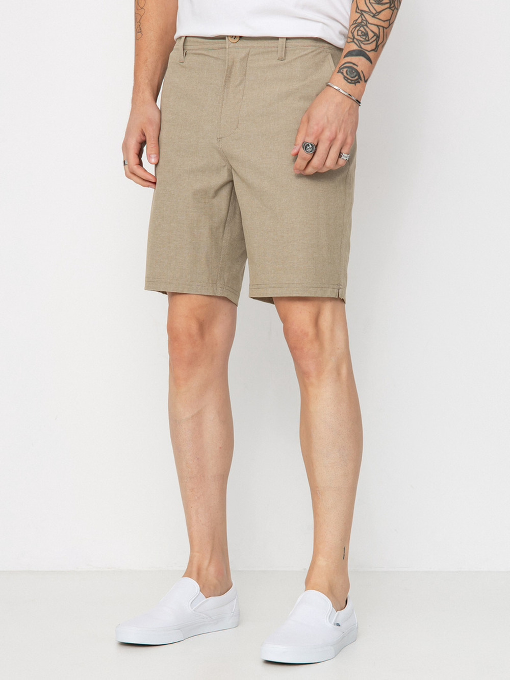 Rip Curl Shorts 34 Boardwalk Hybrid Walkshorts Brown Green Surf Swim A009074